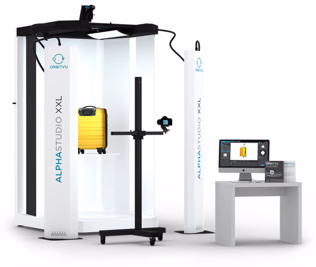 Alphashot XXL studio photo automatisé d'Orbitvu pour packshots